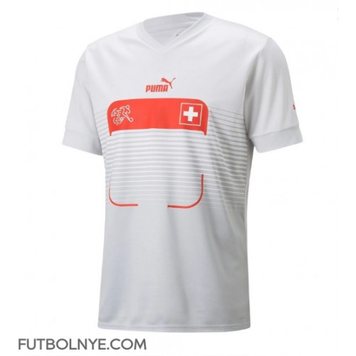 Camiseta Suiza Visitante Equipación Mundial 2022 manga corta